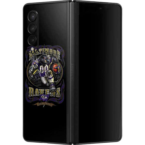 Liquid Blue NFL Baltimore Ravens Running Back Galaxy Z Fold3 5G Skin