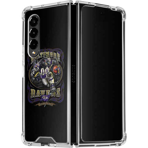 Liquid Blue NFL Baltimore Ravens Running Back Galaxy Z Fold4 5G Clear Case