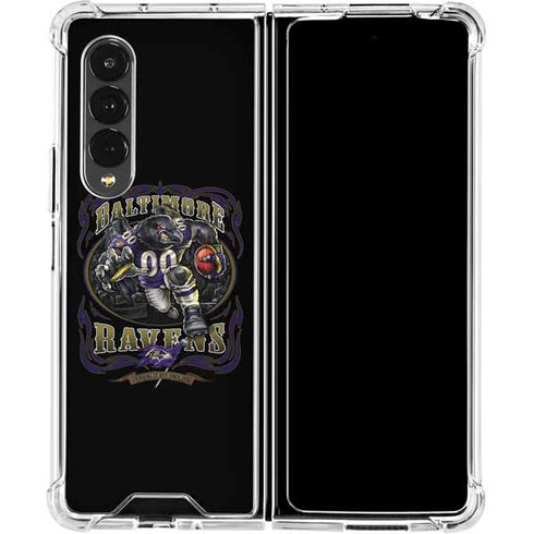 Liquid Blue NFL Baltimore Ravens Running Back Galaxy Z Fold4 5G Clear Case