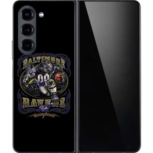 Liquid Blue NFL Baltimore Ravens Running Back Galaxy Z Fold5 5G Skin