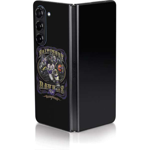 Liquid Blue NFL Baltimore Ravens Running Back Galaxy Z Fold5 5G Skin