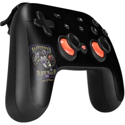 Liquid Blue NFL Baltimore Ravens Running Back Google Stadia Controller Skin