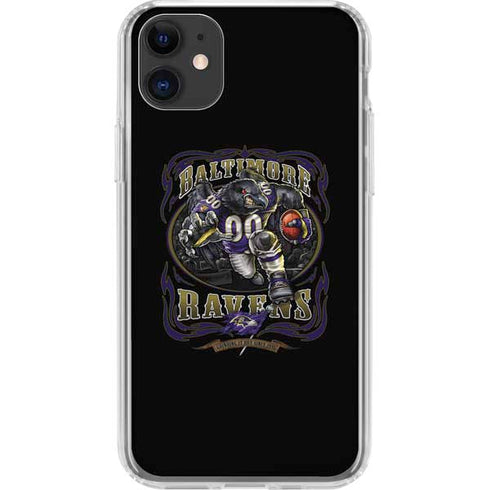 Liquid Blue NFL Baltimore Ravens Running Back iPhone 11 Clear Case