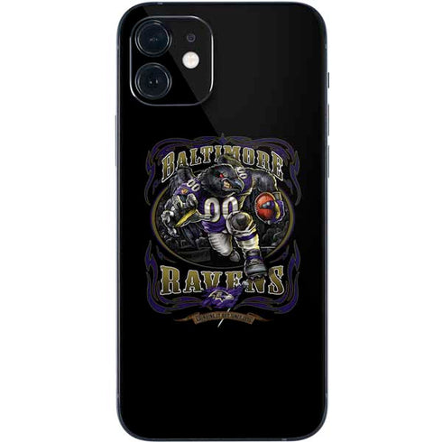 Liquid Blue NFL Baltimore Ravens Running Back iPhone 12 Mini Skin