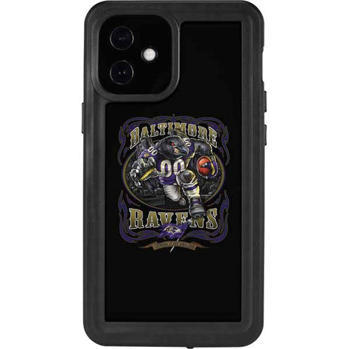 Liquid Blue NFL Baltimore Ravens Running Back iPhone 12 Mini Waterproof Case