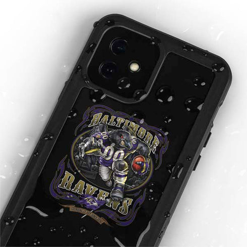 Liquid Blue NFL Baltimore Ravens Running Back iPhone 12 Mini Waterproof Case