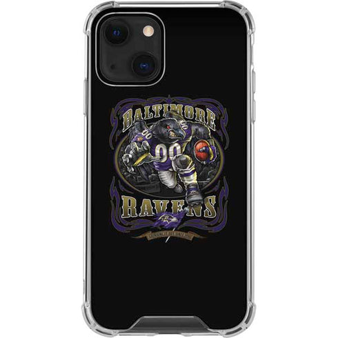 Liquid Blue NFL Baltimore Ravens Running Back iPhone 13 Mini Clear Case