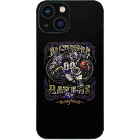 Liquid Blue NFL Baltimore Ravens Running Back iPhone 13 Mini Skin