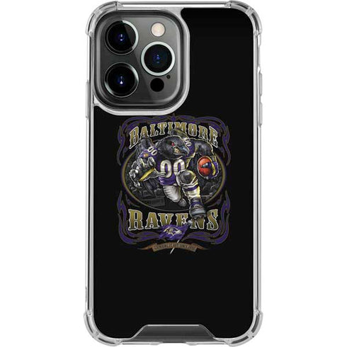 Liquid Blue NFL Baltimore Ravens Running Back iPhone 13 Pro Clear Case