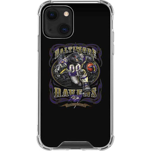 Liquid Blue NFL Baltimore Ravens Running Back iPhone 14 Clear Case