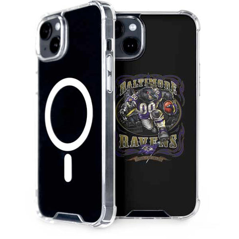 Liquid Blue NFL Baltimore Ravens Running Back iPhone 15 MagSafe Case