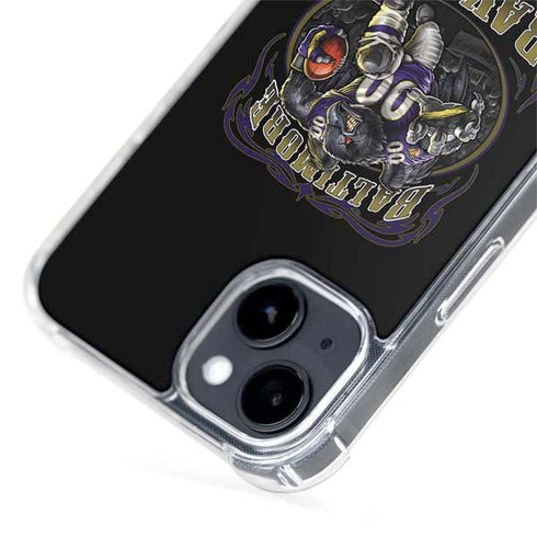Liquid Blue NFL Baltimore Ravens Running Back iPhone 15 MagSafe Case