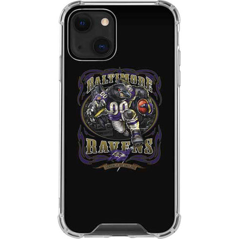 Liquid Blue NFL Baltimore Ravens Running Back iPhone 14 Plus Clear Case