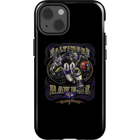 Liquid Blue NFL Baltimore Ravens Running Back iPhone 15 Impact Case