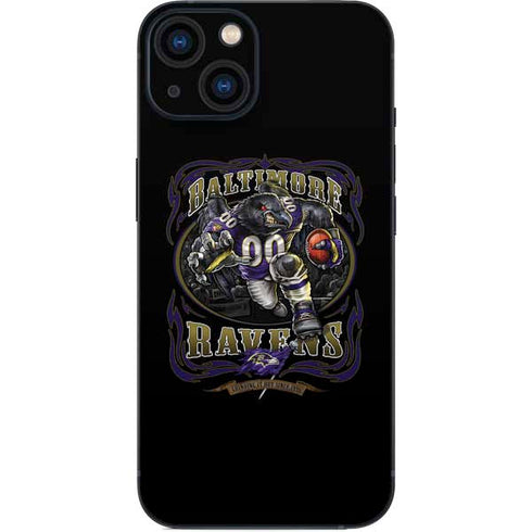 Liquid Blue NFL Baltimore Ravens Running Back iPhone 15 Plus Skin