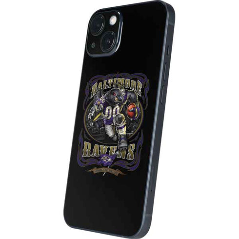 Liquid Blue NFL Baltimore Ravens Running Back iPhone 14 Plus Skin
