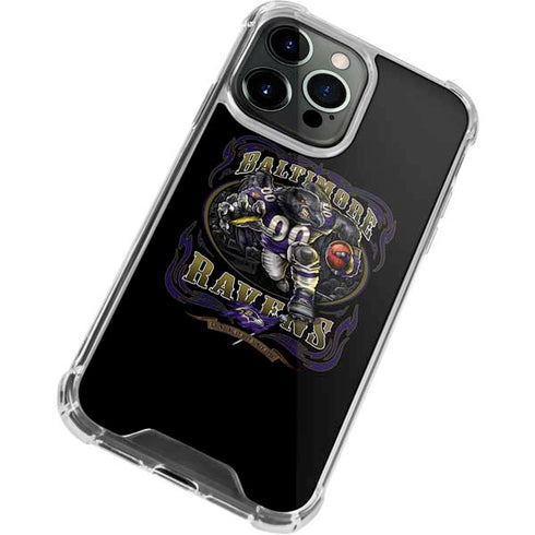 Liquid Blue NFL Baltimore Ravens Running Back iPhone 15 Pro Clear Case