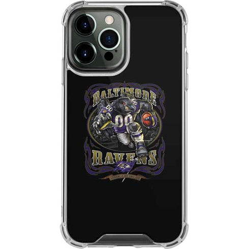 Liquid Blue NFL Baltimore Ravens Running Back iPhone 15 Pro Max Clear Case