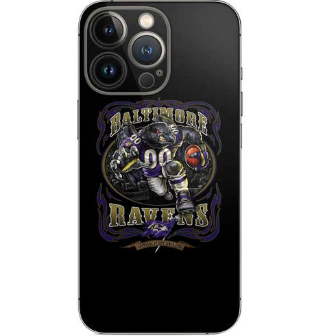 Liquid Blue NFL Baltimore Ravens Running Back iPhone 15 Pro Skin