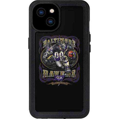 Liquid Blue NFL Baltimore Ravens Running Back iPhone 15 Plus Waterproof Case