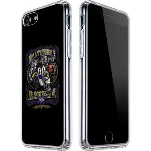 Liquid Blue NFL Baltimore Ravens Running Back iPhone SE (2nd & 3rd Gen) Clear Case