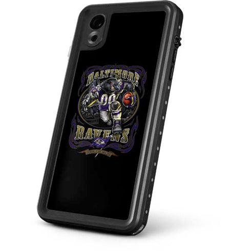 Liquid Blue NFL Baltimore Ravens Running Back iPhone XR Waterproof Case