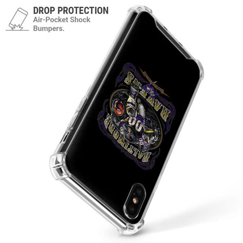 Liquid Blue NFL Baltimore Ravens Running Back iPhone XS Max Clear Case