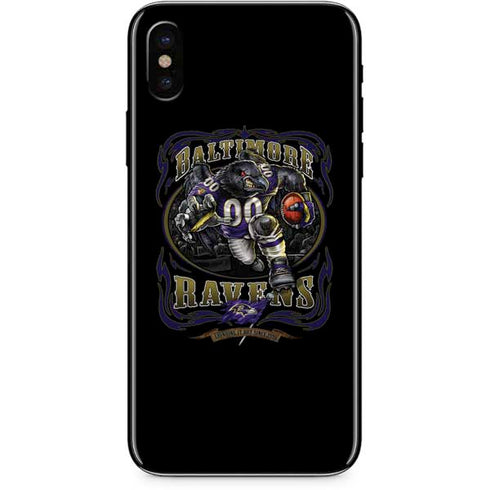 Liquid Blue NFL Baltimore Ravens Running Back iPhone XS Skin