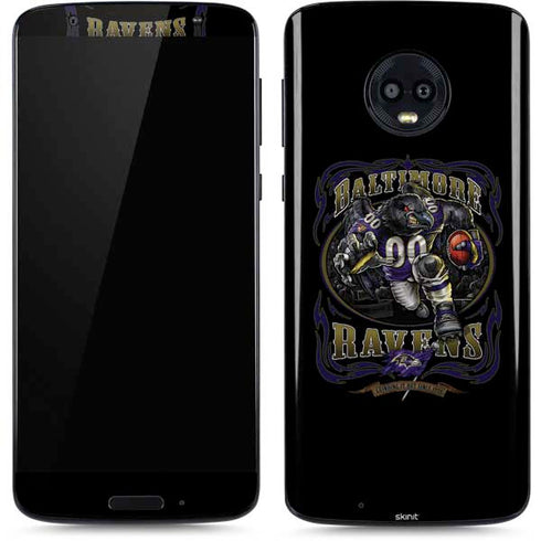 Liquid Blue NFL Baltimore Ravens Running Back Moto G6 Skin