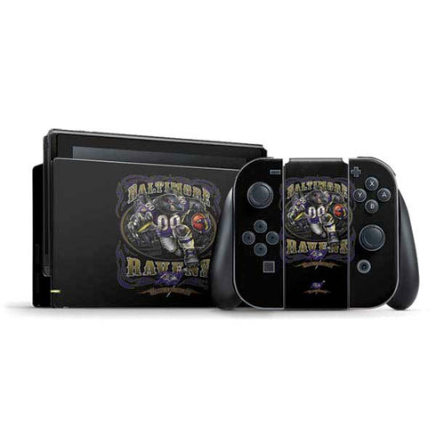 Liquid Blue NFL Baltimore Ravens Running Back Nintendo Switch Bundle Skin