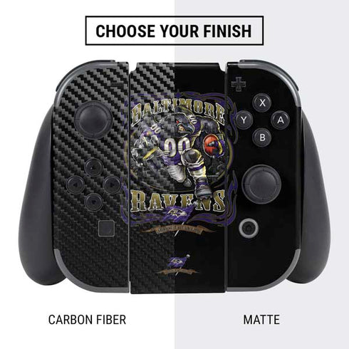 Liquid Blue NFL Baltimore Ravens Running Back Nintendo Switch Bundle Skin