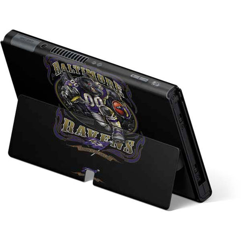 Liquid Blue NFL Baltimore Ravens Running Back Nintendo Switch OLED (2021) Skin