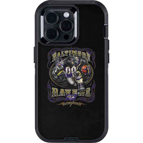 Liquid Blue NFL Baltimore Ravens Running Back Otterbox Defender iPhone Skin