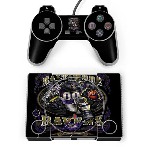 Liquid Blue NFL Baltimore Ravens Running Back PlayStation Classic Bundle Skin