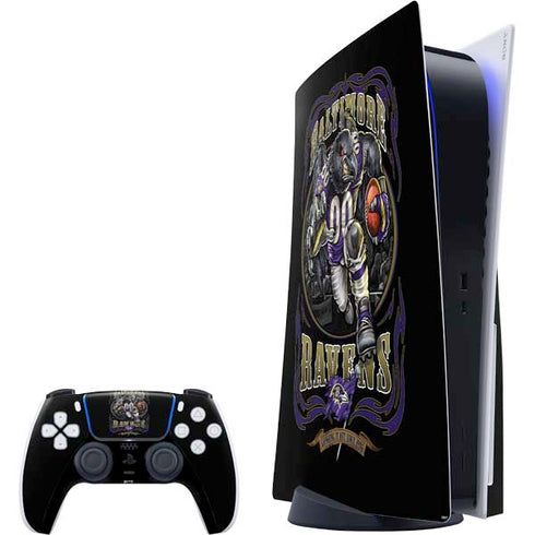 Liquid Blue NFL Baltimore Ravens Running Back PS5 Bundle Skin