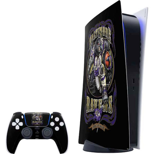 Liquid Blue NFL Baltimore Ravens Running Back PS5 Digital Edition Bundle Skin