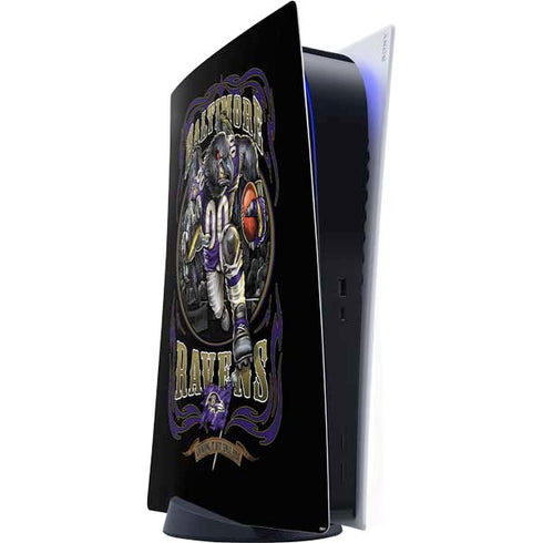 Liquid Blue NFL Baltimore Ravens Running Back PS5 Digital Edition Console Skin