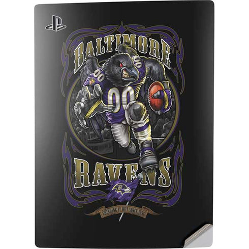 Liquid Blue NFL Baltimore Ravens Running Back PS5 Digital Edition Console Skin