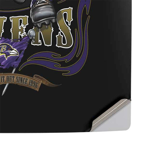 Liquid Blue NFL Baltimore Ravens Running Back PS5 Slim Disk Console Skin
