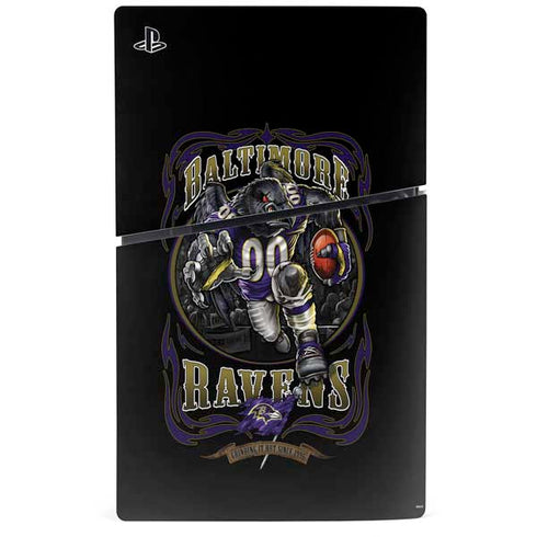 Liquid Blue NFL Baltimore Ravens Running Back PS5 Slim Digital Edition Bundle Skin