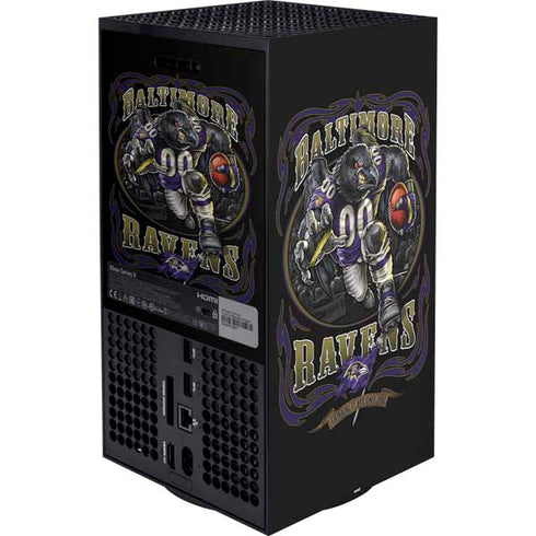 Liquid Blue NFL Baltimore Ravens Running Back Xbox Series X Bundle Skin