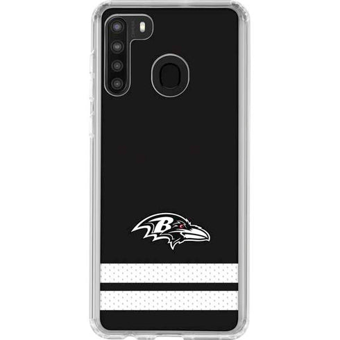 NFL Baltimore Ravens Shutout Galaxy A21 Clear Case