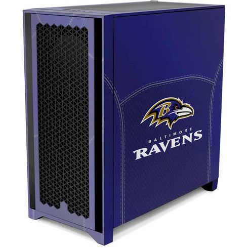 NFL Baltimore Ravens Team Jersey Corsair 4000D Tempered Glass Mid-Tower ATX Case Skin