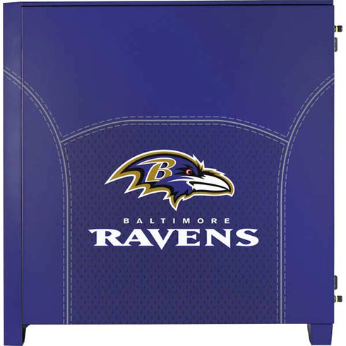 NFL Baltimore Ravens Team Jersey Corsair 4000D Tempered Glass Mid-Tower ATX Case Skin