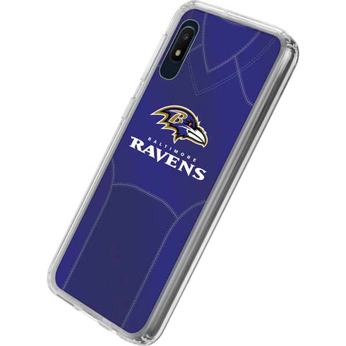 NFL Baltimore Ravens Team Jersey Galaxy A10e Clear Case