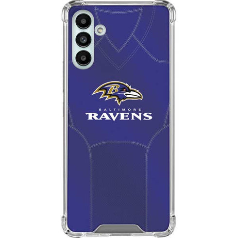 NFL Baltimore Ravens Team Jersey Galaxy A13 5G Clear Case