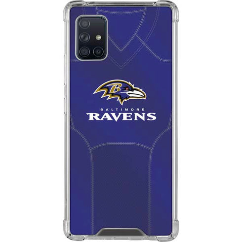 NFL Baltimore Ravens Team Jersey Galaxy A51 5G Clear Case