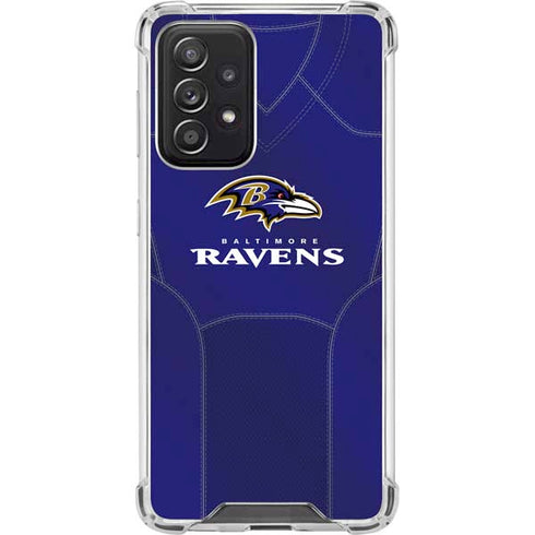 NFL Baltimore Ravens Team Jersey Galaxy A52 5G Clear Case