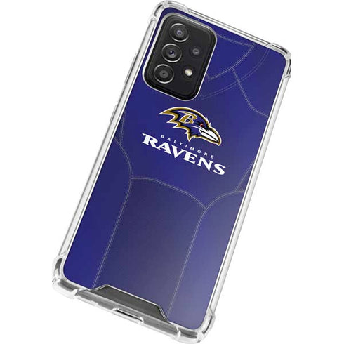 NFL Baltimore Ravens Team Jersey Galaxy A52 5G Clear Case