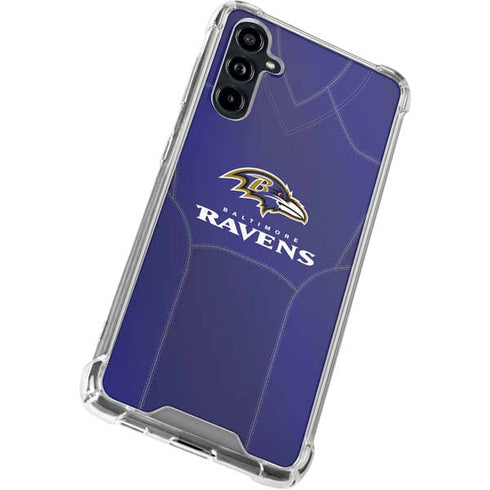 NFL Baltimore Ravens Team Jersey Galaxy A54 5G Clear Case